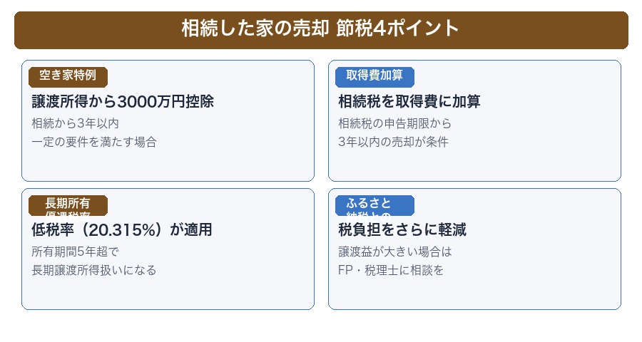 相続した家の売却 節税4ポイント